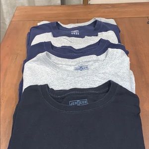 Six long sleeve JerZees T-shirts XL